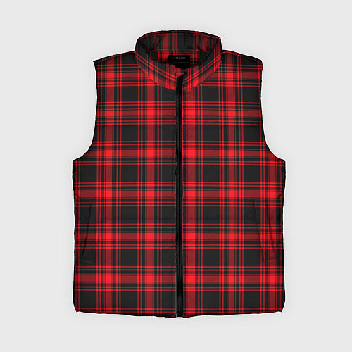 Женский жилет Красная клетка / 3D-Черный – фото 1