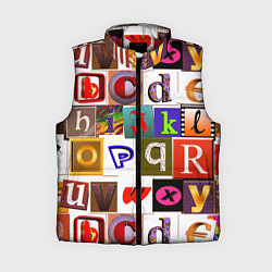 Женский жилет Английские буквы 2, цвет: 3D-красный