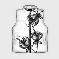Женский жилет Дымящие розы, цвет: 3D-светло-серый