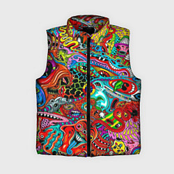 Женский жилет Яркая абстракция bright abstraction, цвет: 3D-красный