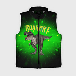 Женский жилет Roarrr! Динозавр T-rex, цвет: 3D-светло-серый