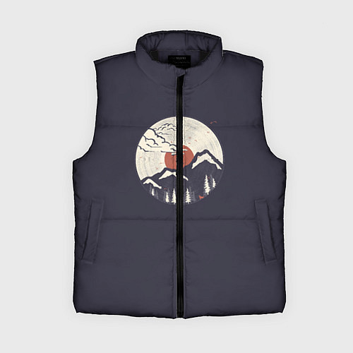 Женский жилет Mountain Vinyl Record / 3D-Черный – фото 1