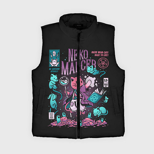 Женский жилет Cat Necromancer / 3D-Черный – фото 1