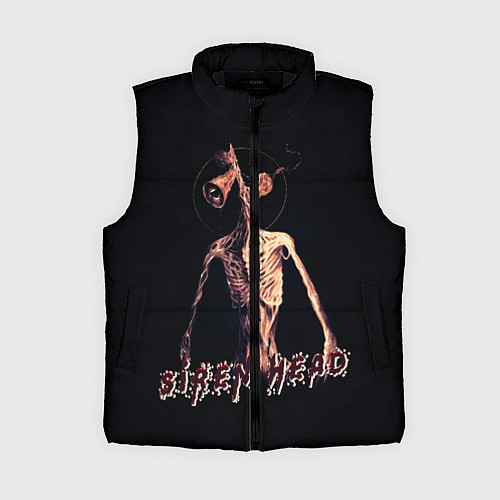 Женский жилет Siren Head Надпись / 3D-Черный – фото 1