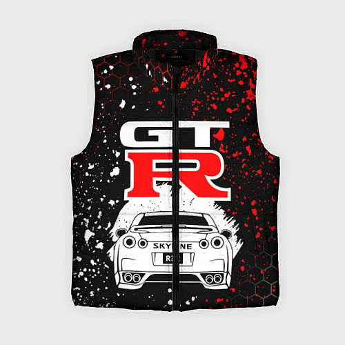 Женский жилет NISSAN GT-R НИССАН GTR / 3D-Черный – фото 1