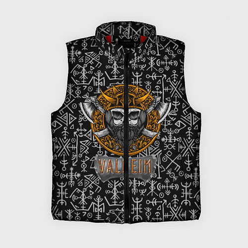 Женский жилет Valheim Череп викинга / 3D-Красный – фото 1