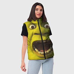 Женский жилет Shrek is Yelling, цвет: 3D-красный — фото 2