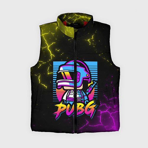 Женский жилет PUBG RETRO NEON ПАБГ НЕОН / 3D-Красный – фото 1