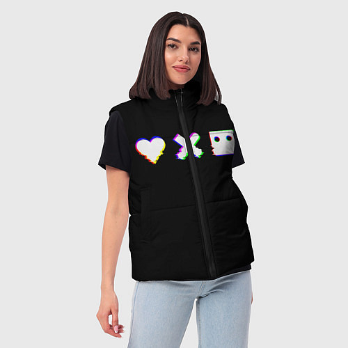 Женский жилет Love Death and Robots Glitch / 3D-Красный – фото 3