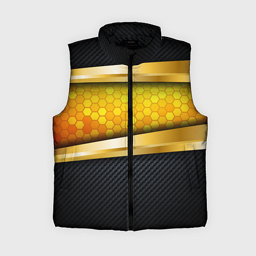 Женский жилет 3D ЗОЛОТЫЕ СОТЫ БРОНЯ 3Д / 3D-Черный – фото 1