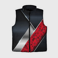 Женский жилет 3D BLACK AND RED METAL, цвет: 3D-черный
