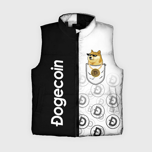 Женский жилет DOGECOIN DOGE КАРМАН / 3D-Черный – фото 1