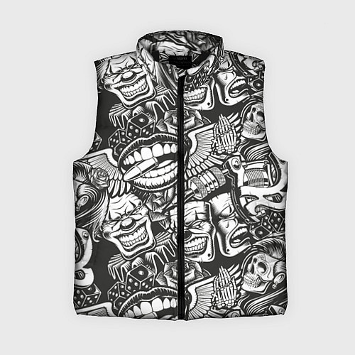 Женский жилет Тату ретро / 3D-Черный – фото 1