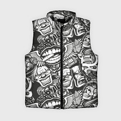 Женский жилет Тату ретро, цвет: 3D-черный