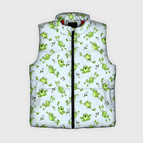 Женский жилет Веселые лягушки / 3D-Красный – фото 1