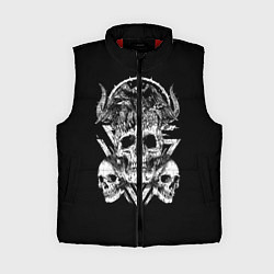 Женский жилет Черепа и Вороны Skulls Raven, цвет: 3D-красный