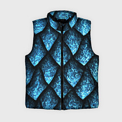 Женский жилет Чешуя ледяного дракона, цвет: 3D-черный
