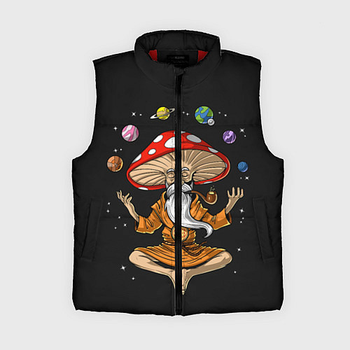 Женский жилет Космический Гриб Волшебник / 3D-Красный – фото 1