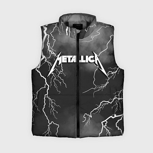 Женский жилет METALLICA РАЗРЯД МОЛНИИ / 3D-Черный – фото 1