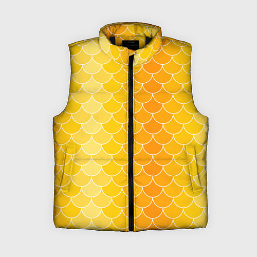 Женский жилет Желтая чешуя / 3D-Черный – фото 1