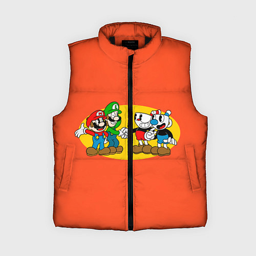 Женский жилет CupHead x Mario / 3D-Черный – фото 1