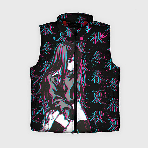 Женский жилет Sad Anime Girl / 3D-Красный – фото 1