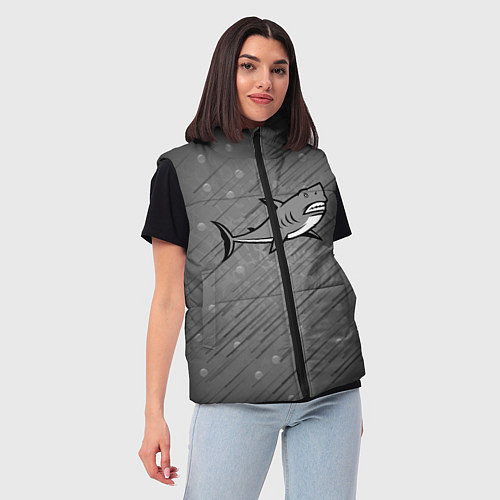 Женский жилет Акула / 3D-Красный – фото 3