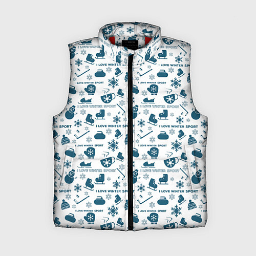 Женский жилет Зимние виды спорта / 3D-Красный – фото 1