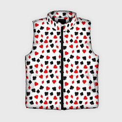 Женский жилет Карточные Масти, цвет: 3D-черный