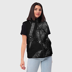 Женский жилет БЕРСЕРК черно - белый, цвет: 3D-черный — фото 2