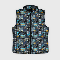 Женский жилет SNOWBOARD, цвет: 3D-черный