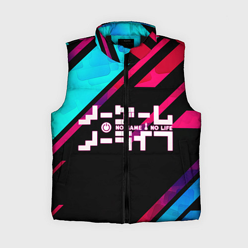 Женский жилет NO GAME NO LIFE LOGO / 3D-Черный – фото 1