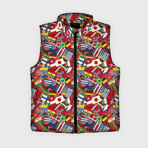 Женский жилет Страны Мира / 3D-Красный – фото 1