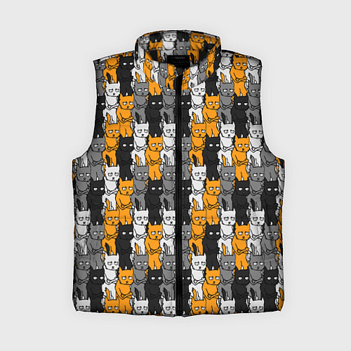 Женский жилет Злые Коты / 3D-Черный – фото 1