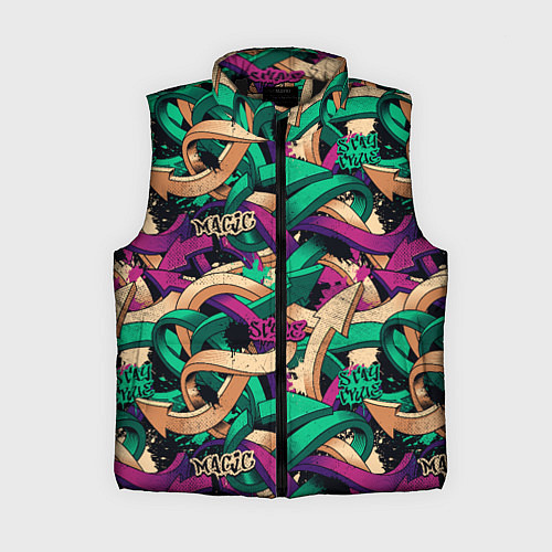 Женский жилет Граффити стрелы / 3D-Черный – фото 1