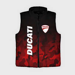 Женский жилет DUCATI ДУКАТИ КАМУФЛЯЖ, цвет: 3D-черный