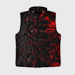 Женский жилет 3Д Разлом 3D Плиты и огонь