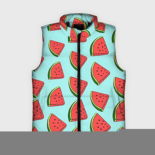 Женский жилет Дольки арбузов / 3D-Черный – фото 1