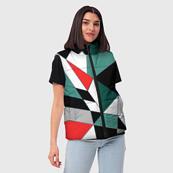Женский жилет Абстрактный геометрический, цвет: 3D-красный — фото 2