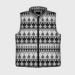 Женский жилет Черно-белый орнамент