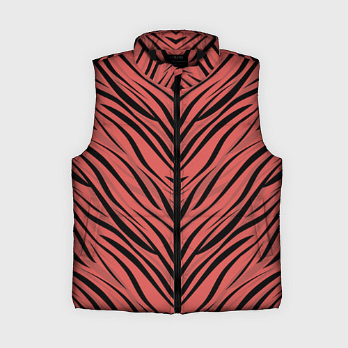 Женский жилет Полосатый тигровый узор / 3D-Черный – фото 1