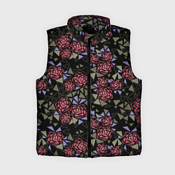 Женский жилет Цветочная мозаика, цвет: 3D-светло-серый