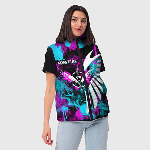 Женский жилет FREE FIRE NEON / 3D-Красный – фото 3
