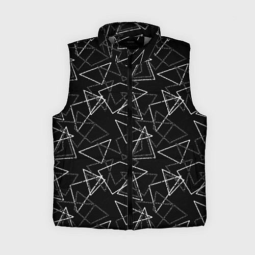 Женский жилет Черно-белый геометрический / 3D-Светло-серый – фото 1
