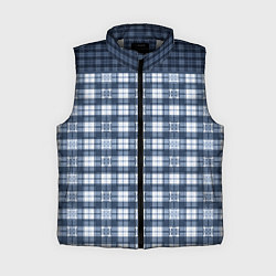 Женский жилет Синий узор в клетку