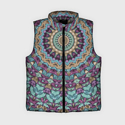 Женский жилет Сиренево-голубой калейдоскоп