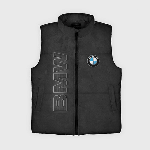 Женский жилет BMW LOGO AND INSCRIPTION / 3D-Черный – фото 1