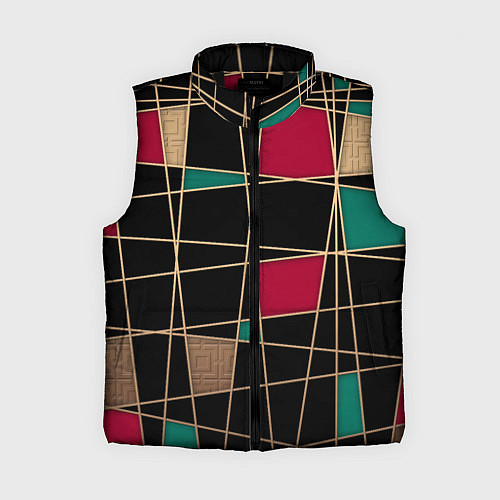 Женский жилет Модный абстрактный узор / 3D-Черный – фото 1