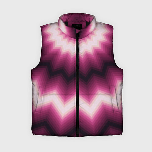 Женский жилет Черно-пурпурный калейдоскоп / 3D-Черный – фото 1