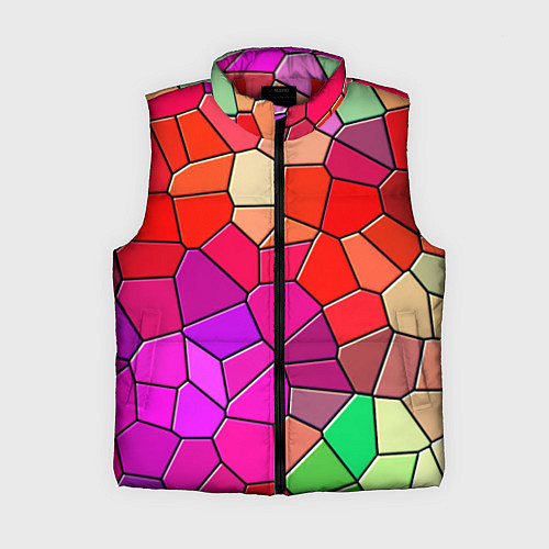 Женский жилет Мозаика цветная / 3D-Красный – фото 1
